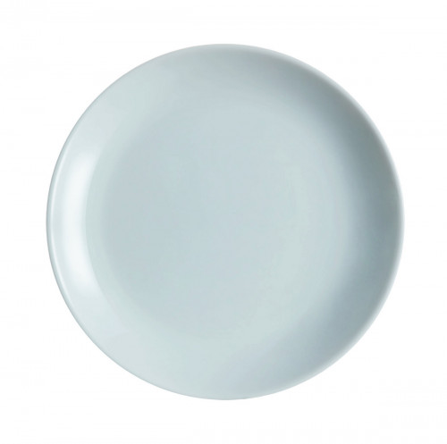 Assiette coupe plate rond gris verre opal Ø 27 cm Diwali Luminarc