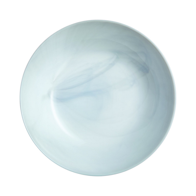 Assiette coupe creuse rond marbre gris verre opal Ø 20 cm Diwali Luminarc