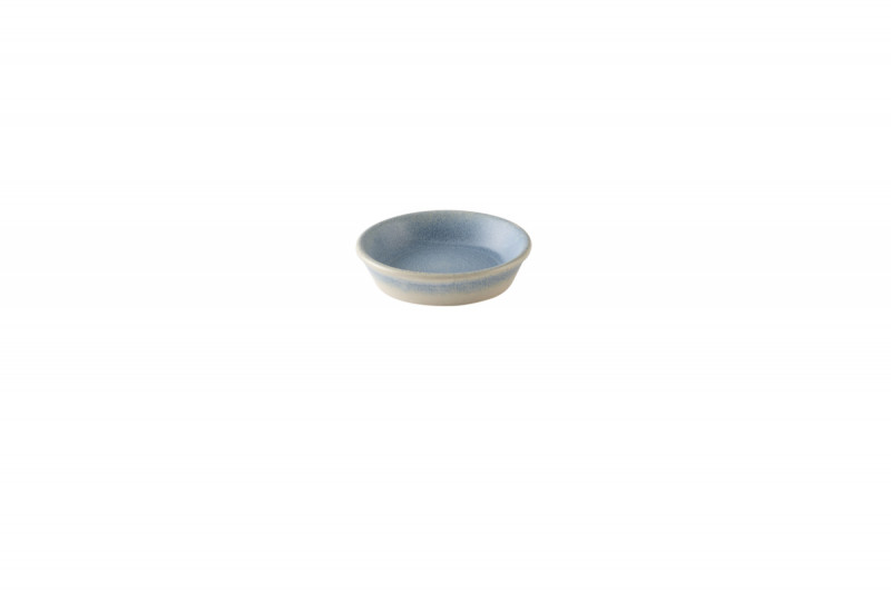 Plat à mezze rond bleu grès émaillé Ø 11,8 cm Evo Azure Dudson