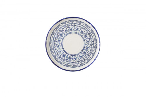 Assiette à bord droit rond Moresque porcelaine vitrifiée Ø 26 cm Harvest Mediterranean Dudson