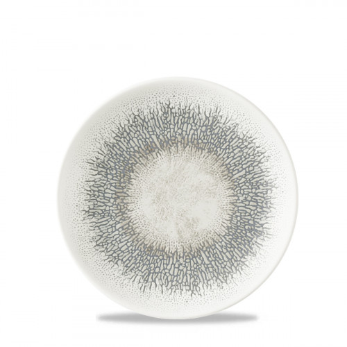 Assiette coupe plate rond Agate grey porcelaine vitrifiée Ø 16,5 cm Fusion Churchill