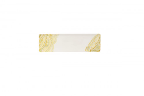 Plat rectangulaire Gold porcelaine vitrifiée 8,8 cm Tide Churchill