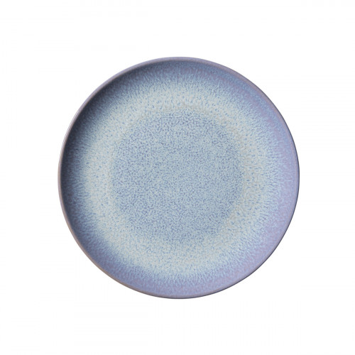 Assiette coupe plate rond bleu porcelaine Ø 21 cm Azure Accolade