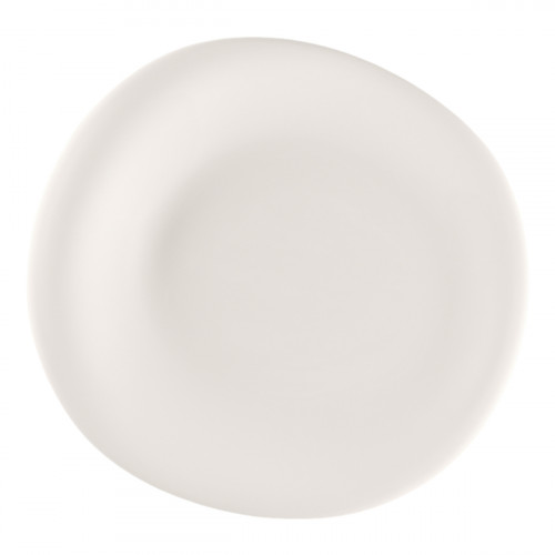 Assiette coupe plate rond blanc porcelaine bone china 28,8x27,1 cm Pose Rak