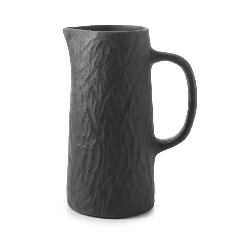 Pichet irrégulier Noir brut porcelaine culinaire 1,2 L Yli Revol