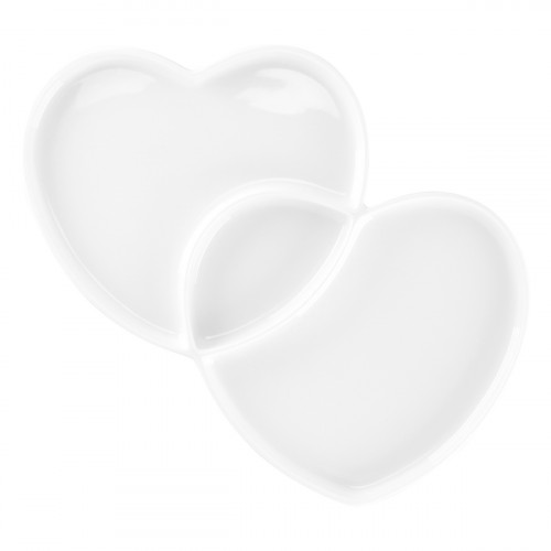 Assiette creuse double blanc porcelaine 29x26,4 cm Cliché Rak