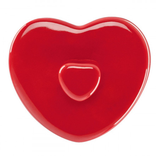 Couvercle pour sucrier rouge porcelaine 8 cm Cliché Rak