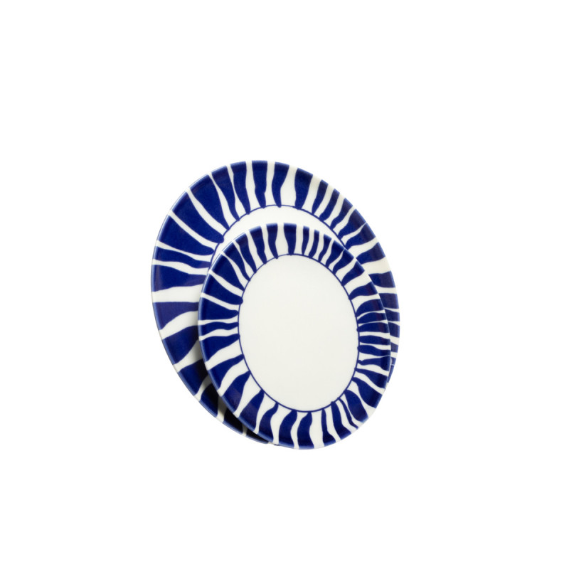 Assiette coupe plate rond blanc porcelaine Ø 20 cm Zebra Essentials Collection