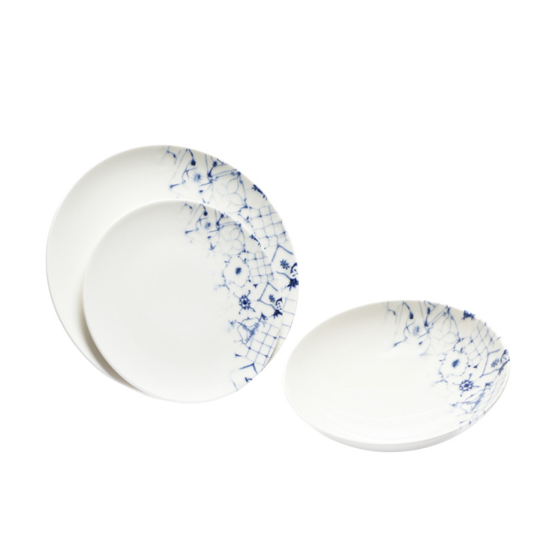 Assiette coupe plate rond blanc porcelaine Ø 20 cm Corfu Essentials Collection