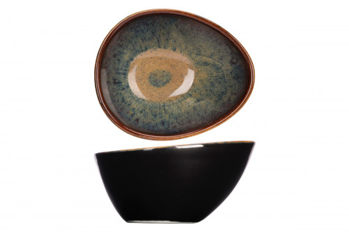 Coupelle ovale noir porcelaine 8,5 cm Bogota Proof