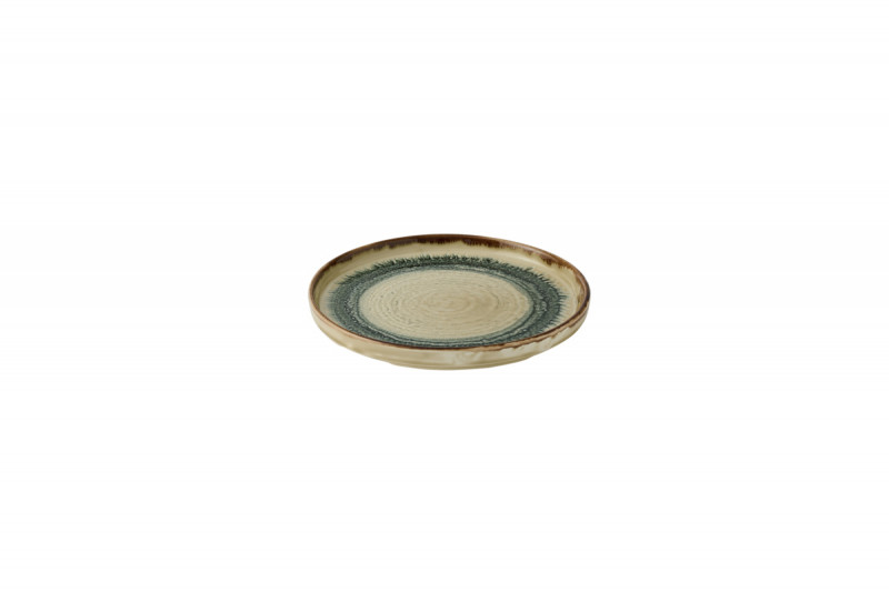Assiette à bord droit rond Linen porcelaine vitrifiée Ø 21 cm Flare Dudson