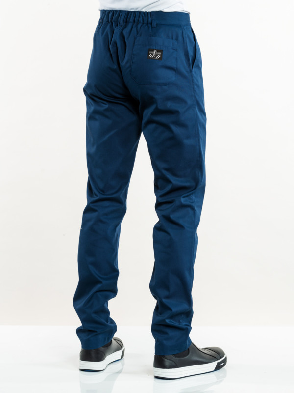 Pantalon de cuisine bleu marine 46 Marino Chaud Devant