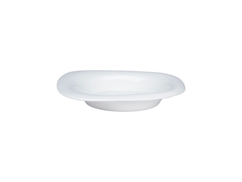 Assiette creuse carré blanc porcelaine bone china Ø 29 cm Le Ballet Cloud Rak
