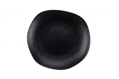 Assiette plate organique Speckle porcelaine vitrifiée Ø 27 cm Between Rak