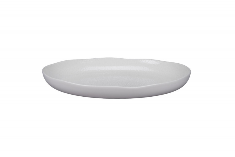 Plat organique Speckle porcelaine vitrifiée Ø 24 cm Between Rak