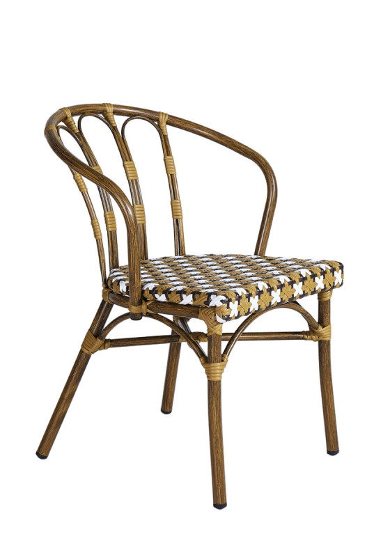 Fauteuil d'extérieur brun 77,5x56x59,5 cm Clichy Flexmob