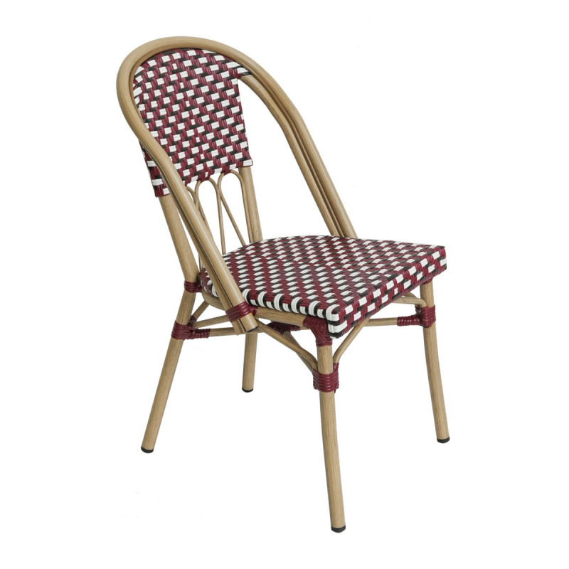 Chaise d'extérieur bordeaux 87x47x59 cm Elysee Flexmob